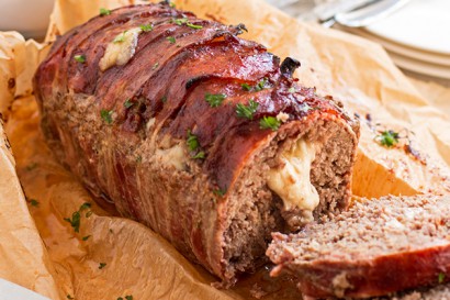 Bacon Wrapped Meatloaf with Homemade Gravy