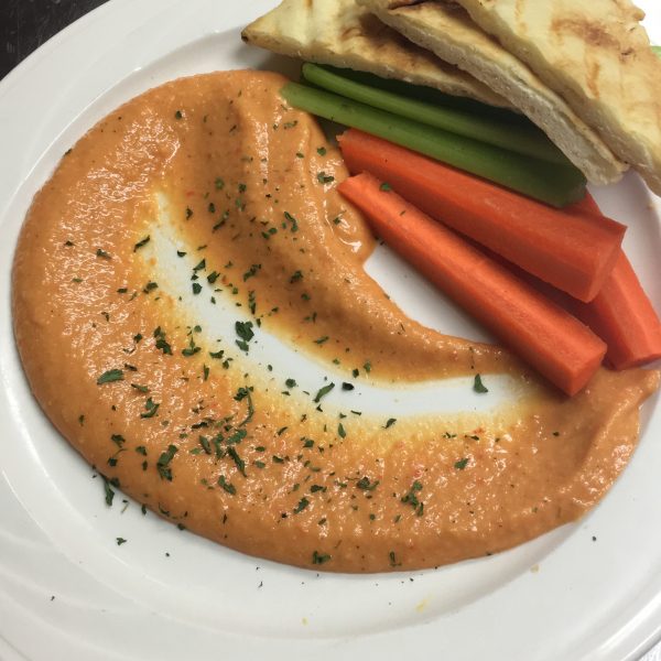 Photograph of Roasted Red Pepper Hummus